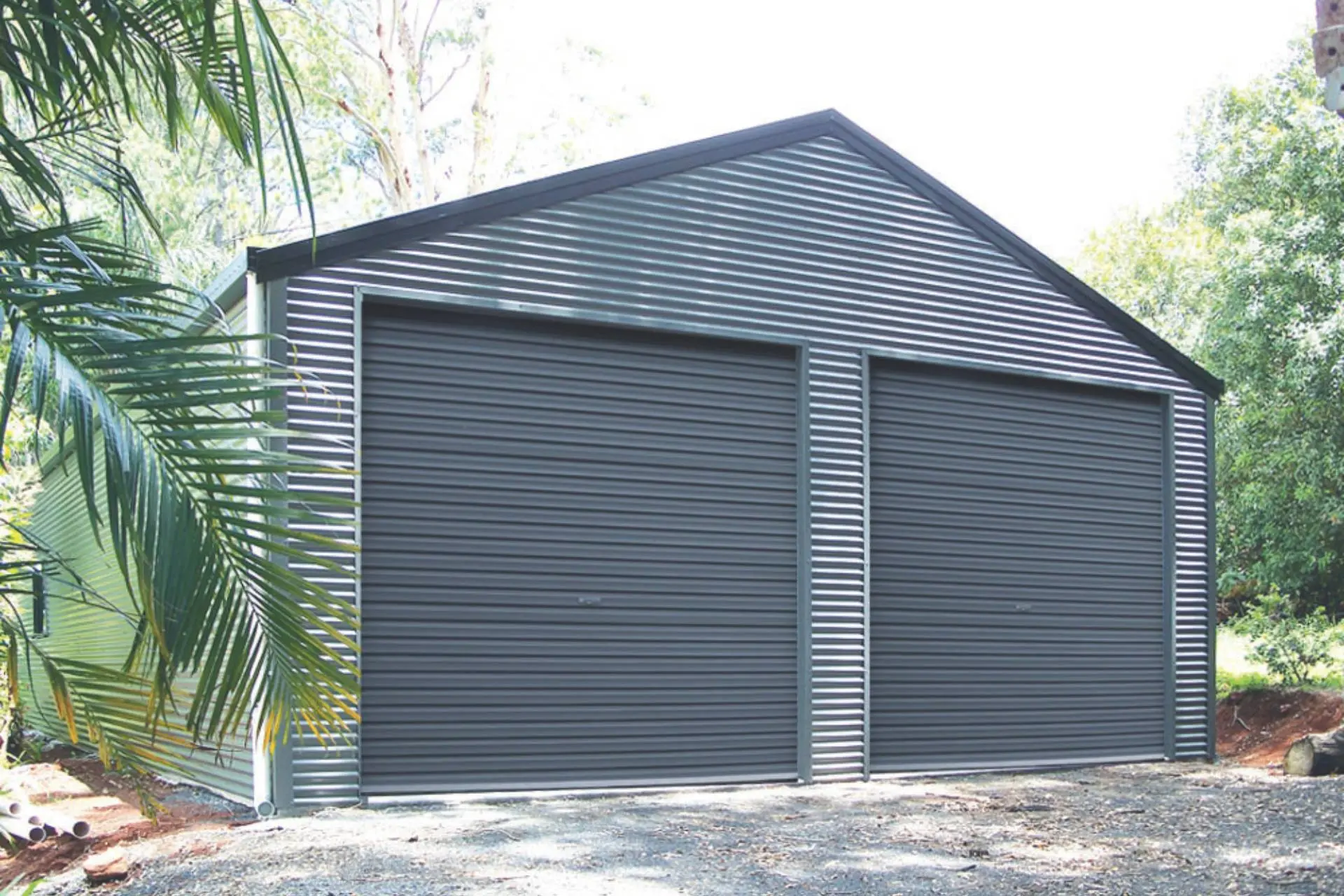 Basalt Colorbond Shed banner