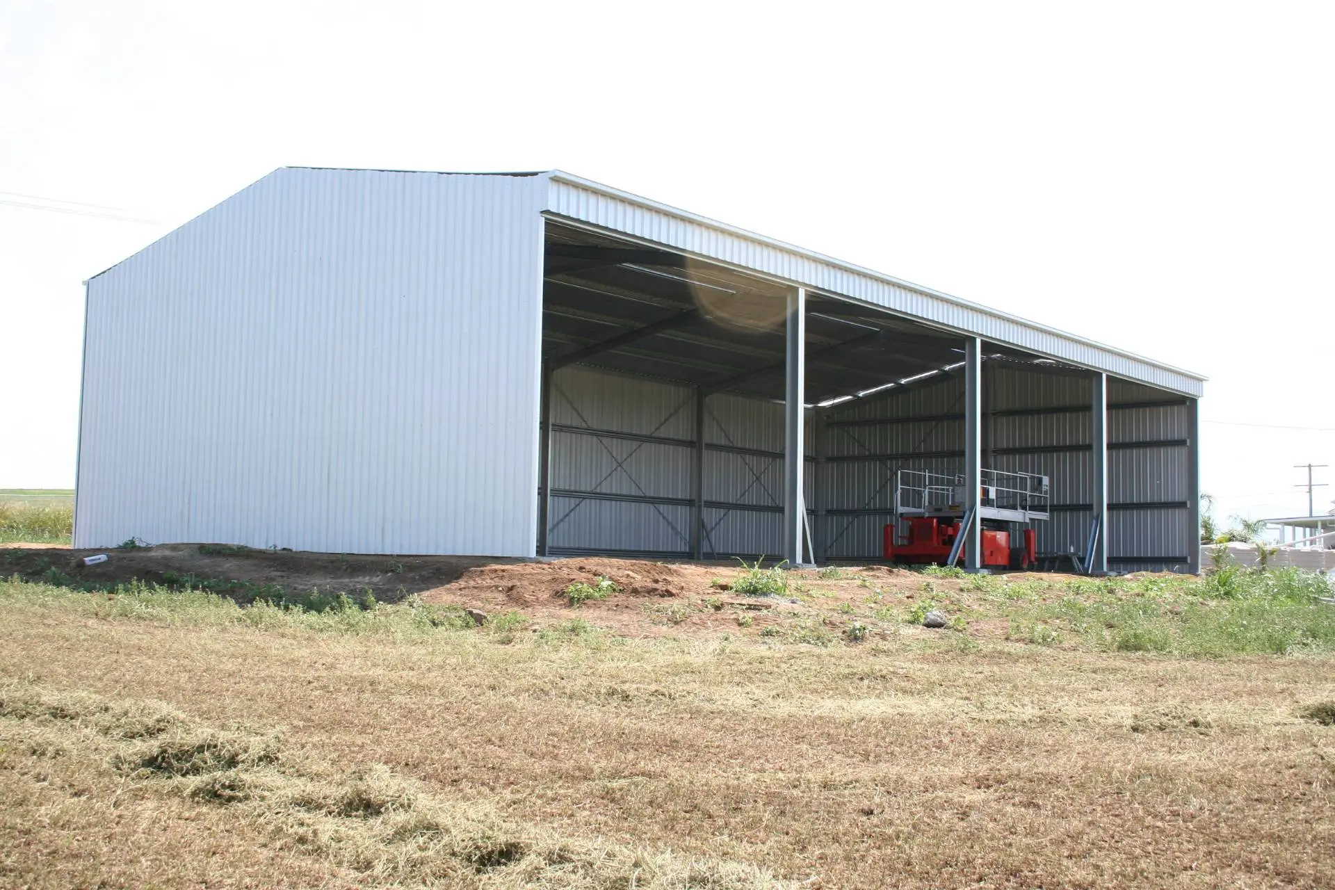 Dover White Colorbond Shed banner
